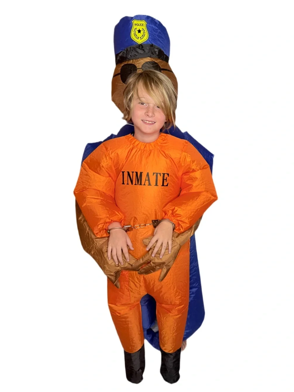 Kids Police and Inmate Inflatable Halloween Costume cosplay dress up one size